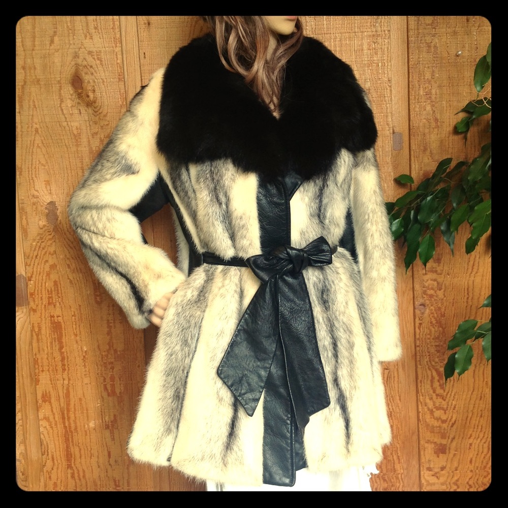 Amazing Real Fur Rare Cross Mink Coat